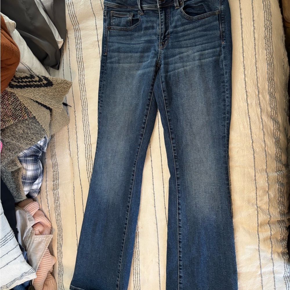 American Eagle Outfitters Dark Blue Boot Cut Jeans - Picture 5 of 7